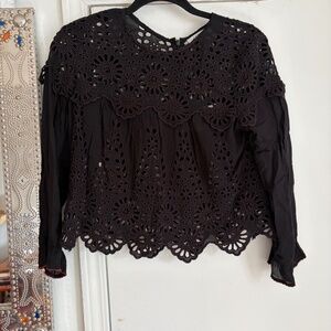 Ganni Black Top Size 34